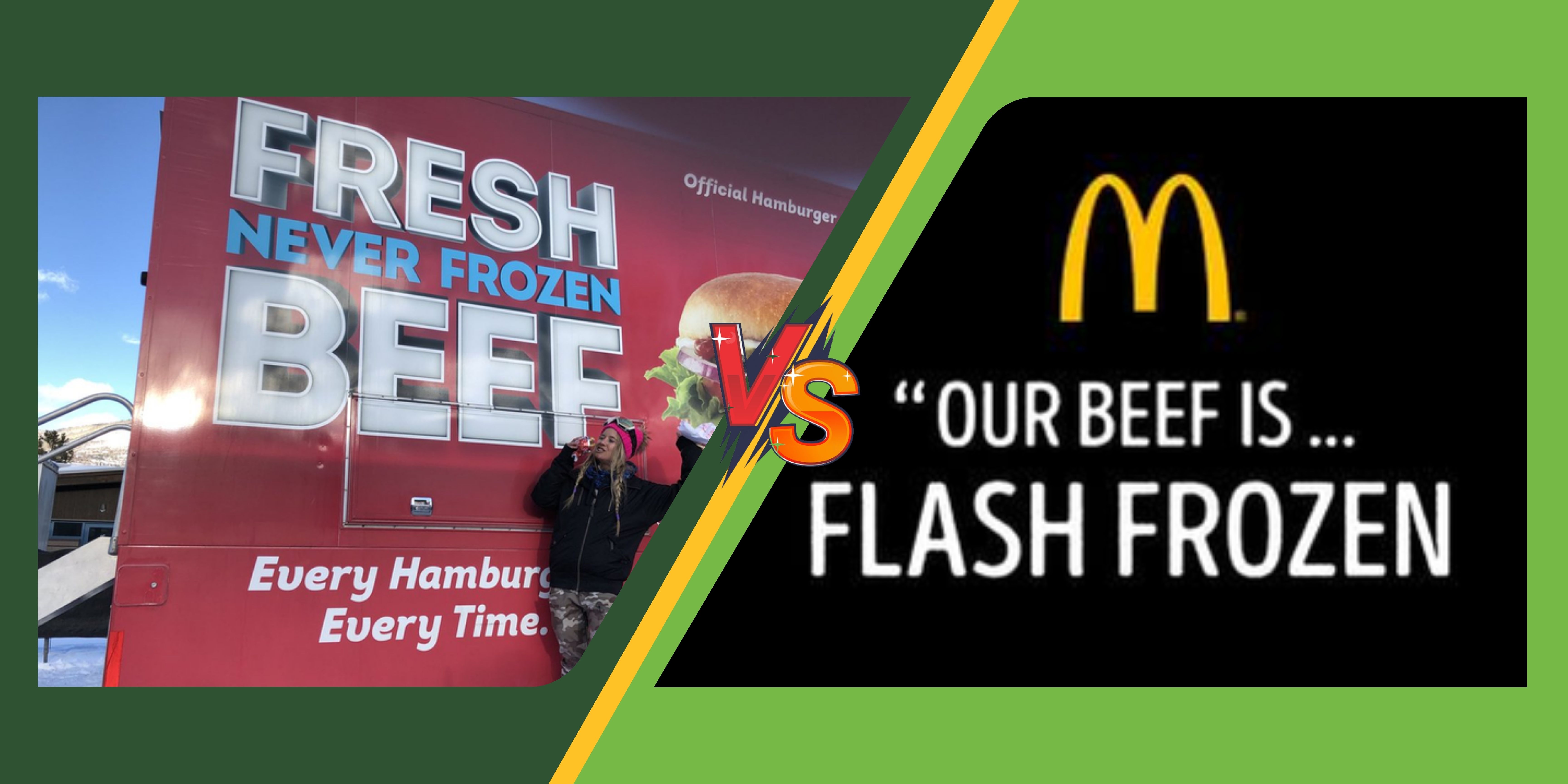 Wendy's "Fresh, Never Frozen" vs. McDonald's "Frozen beef"