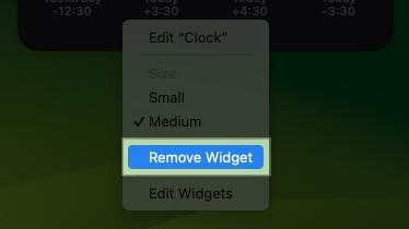 Remove the widgets from Home Screen on Mac