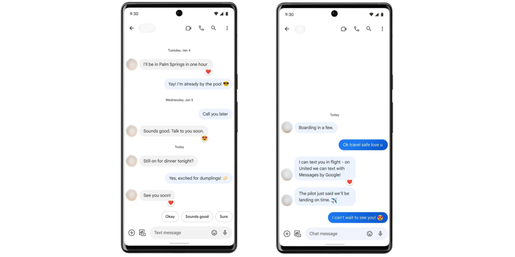 What is the read receipts feature in Google Messages