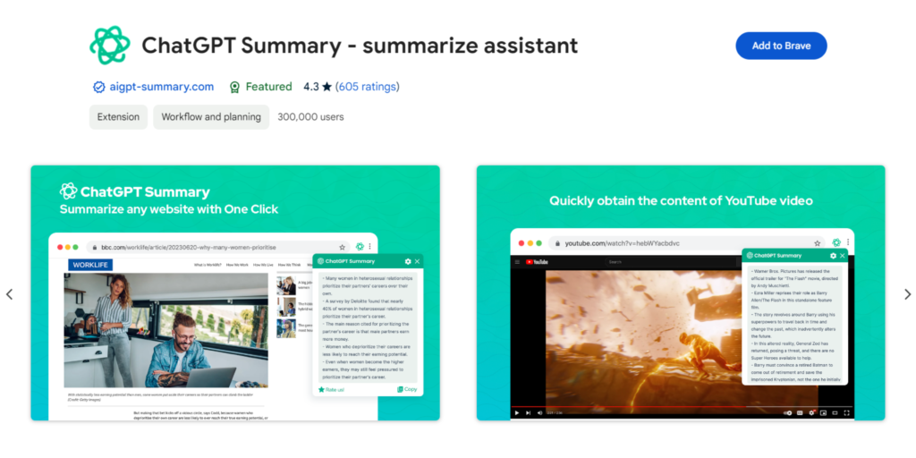 ChatGPT Summary - Best ChatGPT Chrome extensions