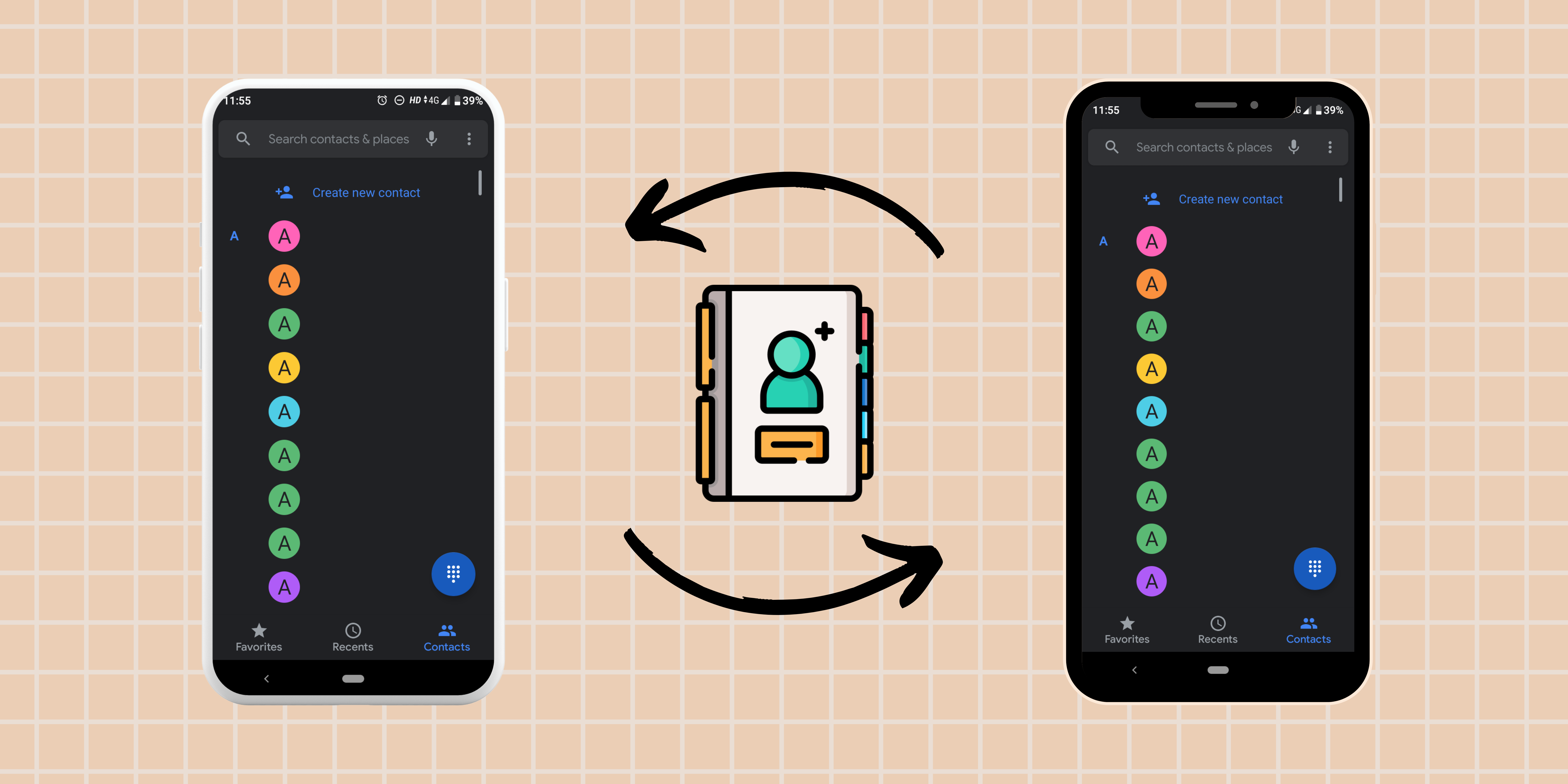 How to transfer contacts from Android to Android